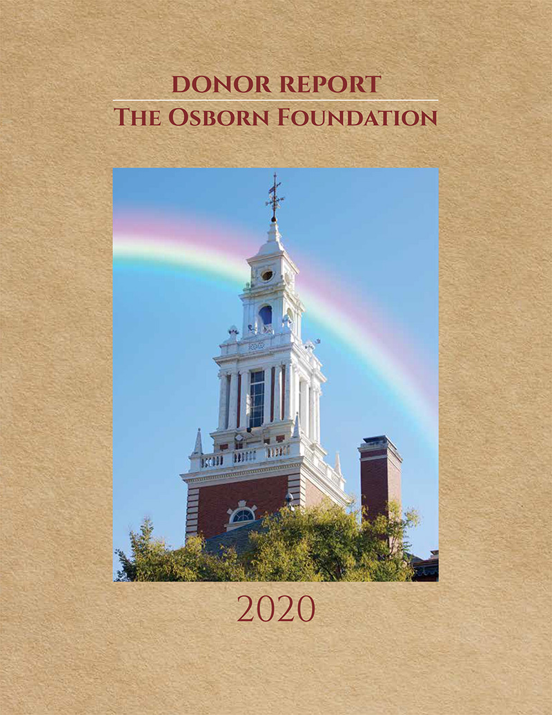 The Osborn Foundation Donor Report 2020 Cover