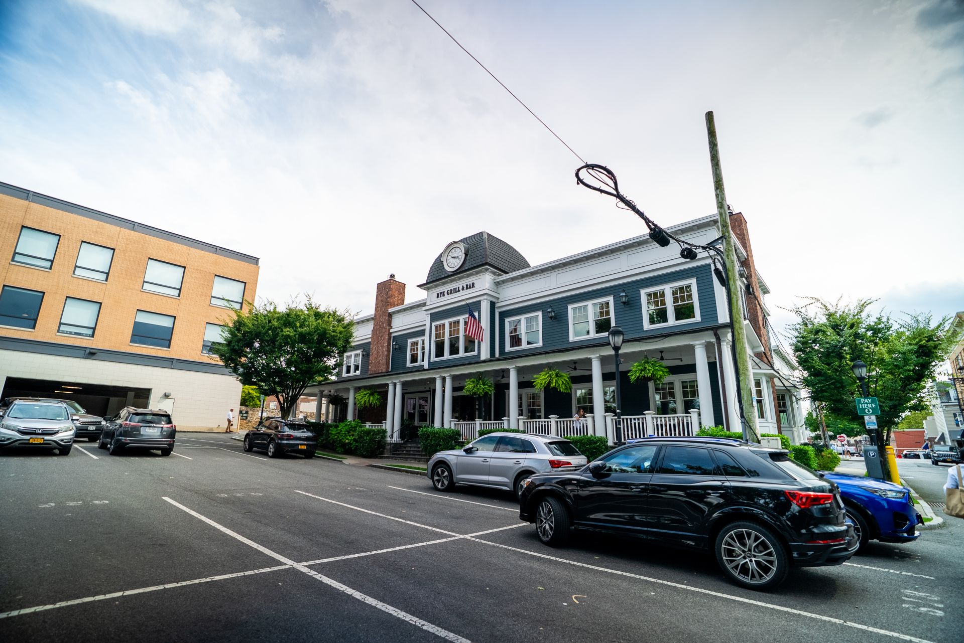 The iconic Rye Grill & Bar in downtown Rye, New York
