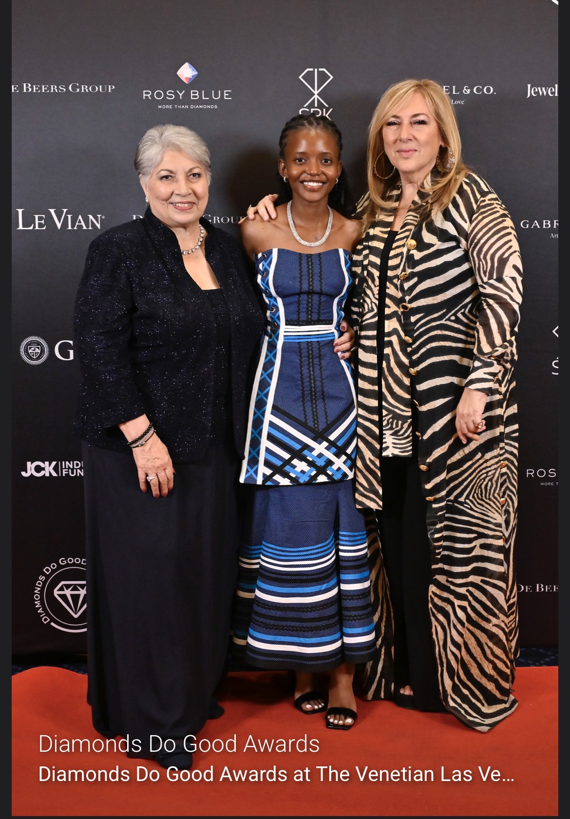 Osborn Resident Anna Martin Shines Within the Diamond Industry and Beyond Anna Martin with Tshireletso Seoromeng, founder of Erba Farms in Botswana, and jewelry designer Lorraine Schwartz at the Diamonds Do Good Awards