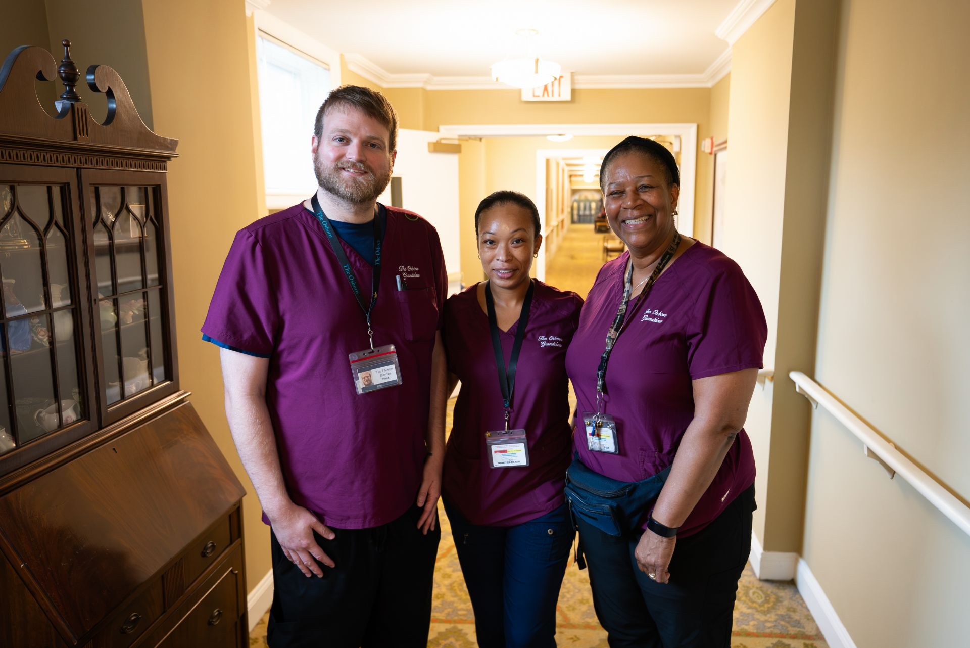 Members of The Osborn's nursing team pose for a photo